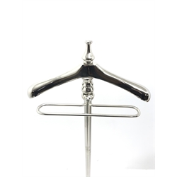 Chrome metal dumb valet stand, H138cm