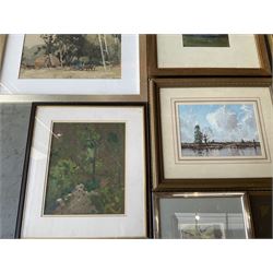 Collection of principally early 20th century watercolours and oils, artists including Charles James Barraud, Harold Wharfe, John Mackie, Tom Campbell, Gladys M Aitken, Bohuslav Barlow, Willie Stephenson, Gordon Clifford Barlow, After Albert George Stevens, Harriet Skidmore, etc