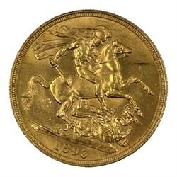 Queen Victoria 1893 gold double sovereign coin