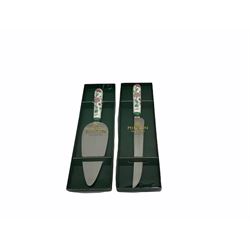 Minton Haddon Hall pattern tea and dinner wares, including basket dish, two covered tureens, six dinner plates, eight dessert plates, twelve tea plates, six soup bowls, six cereal bowls, teapot, coffee pot, milk jug, covered sucrier twelve tea cups and saucers, six mugs, footed bon bon dish, pair of candlestick holders, cake knife and slice etc (81)