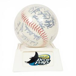 Signed Nolan Ryan with HOF '99 inscription, Rawlings baseball, contained within an acrylic display box, with authenticity hologram and certificate, together with a signed Tampa Bay Devil Rays baseball