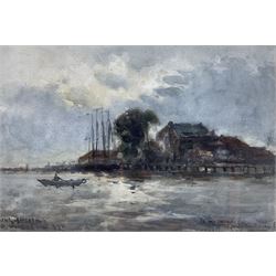 Frank Henry Mason (Staithes Group 1875-1965): 'Volendam', watercolour signed titled and inscribed 'To my friend W. Waite Sanderson 1899', 23cm x 34cm 
Provenance: with T B & R Jordan Fine Art Specialists, Stockton on Tees, label verso