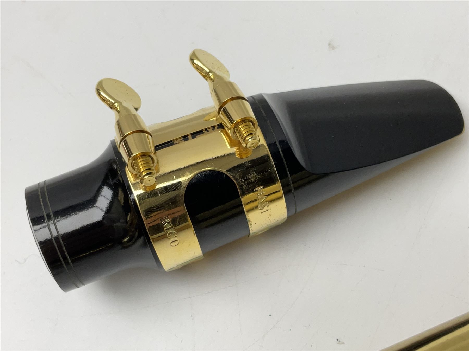 Trevor James Artemis A1 brass alto saxophone AL11572, serial no.321041; in lightweight carrying case with accessories