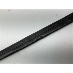 Five-ball spadroon sword with 78.5cm fullered steel blade and brass hilt with fluted swollen grip; in brass mounted leather scabbard, the locket with traces of the makers name John Knubley 11 Charing Cross L97.5cm overall