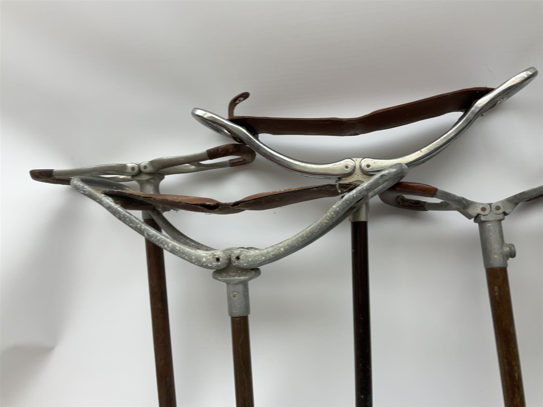 Adjustable Gamebird shooting stick, together with Mills Munitions shooting stick, Featherwate shooting stick, five others and two wooden walking sticks.  