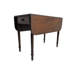 19th century mahogany drop leaf Pembroke table