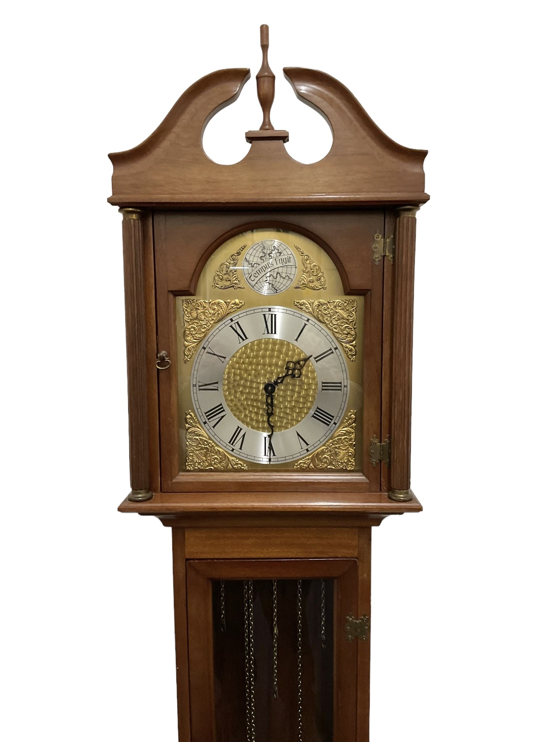 20th century mahogany granddaughter clock