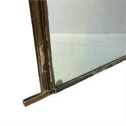 19th century gilt framed overmantle mirror, arched top