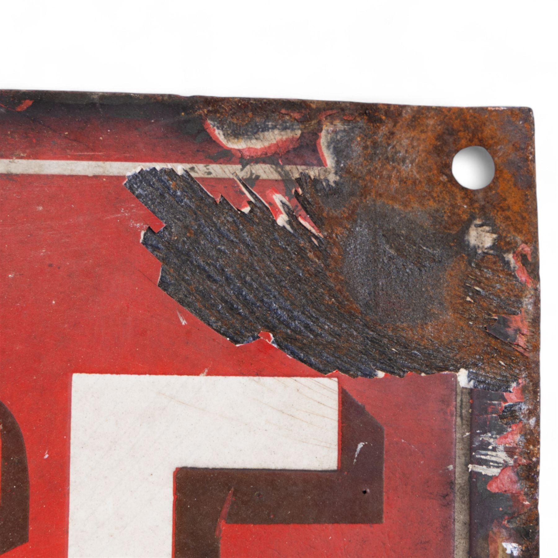 Grand Opera House Scarborough enamel sign, rectangular sign with white lettering and border on a red ground, H31cm, W107cm