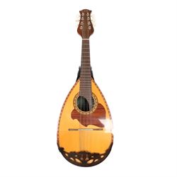 Antoria bowl-back mandolin, in soft carry case, L63cm