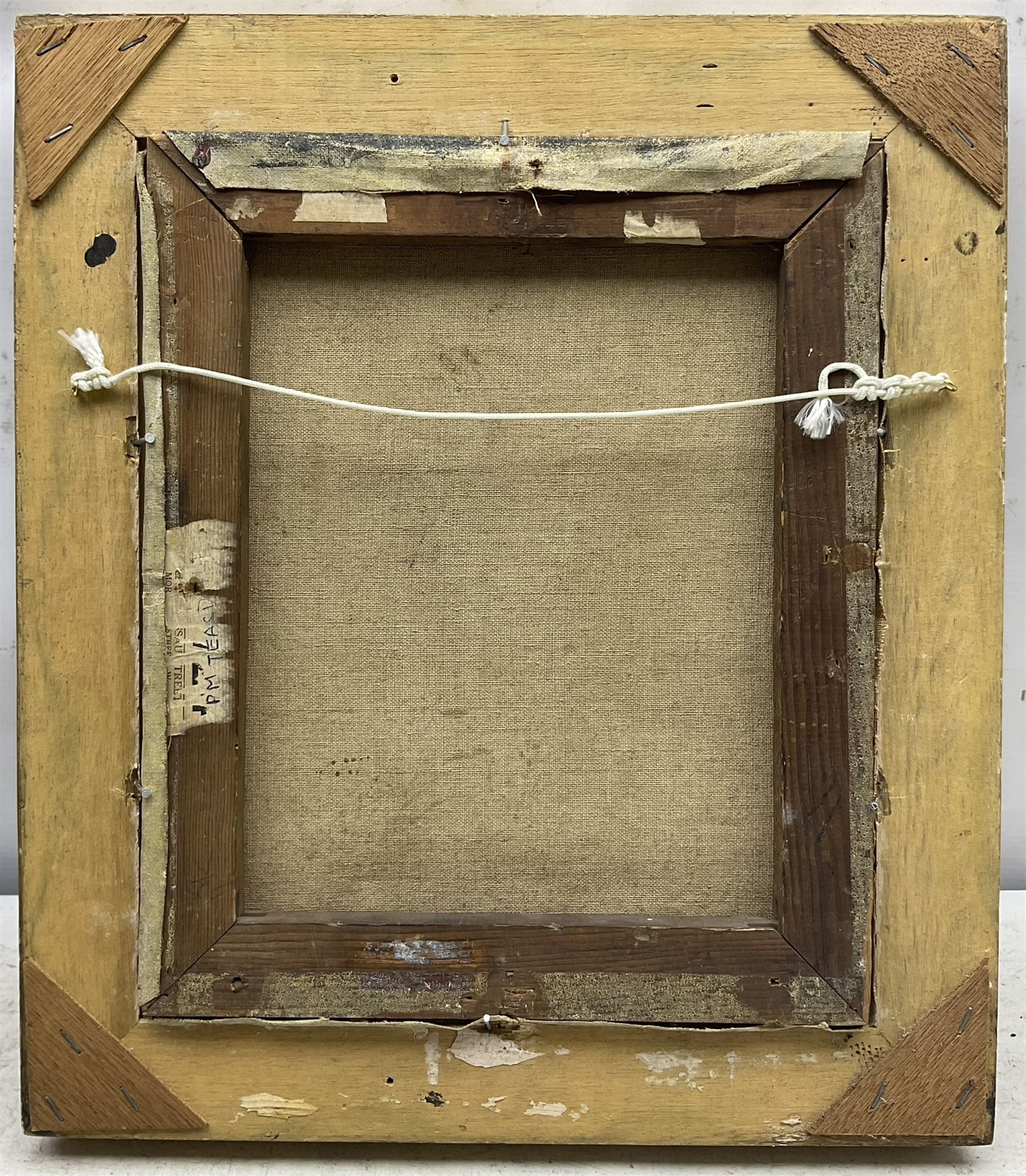 Percy Morton Teasdale (Staithes Group 1870-1961): Still Life of Roses, oil on canvas signed with initials 30cm x 25cm