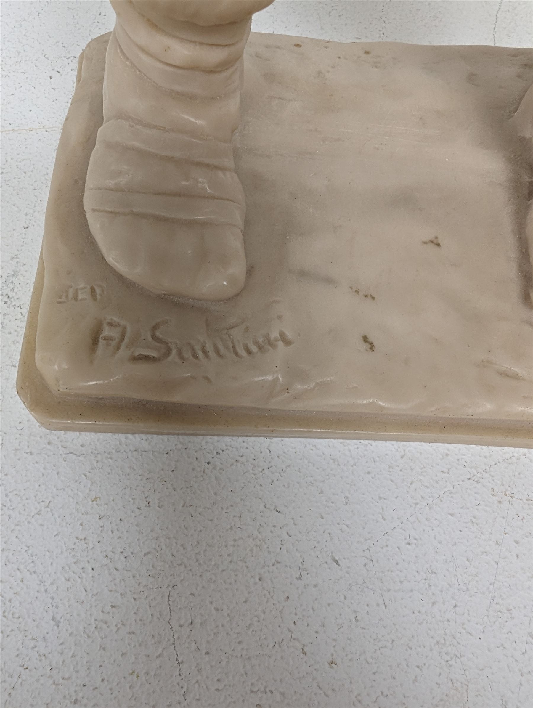 Amilcare Santini (Italian 1910-1975): Viking sculpture in resin, signed