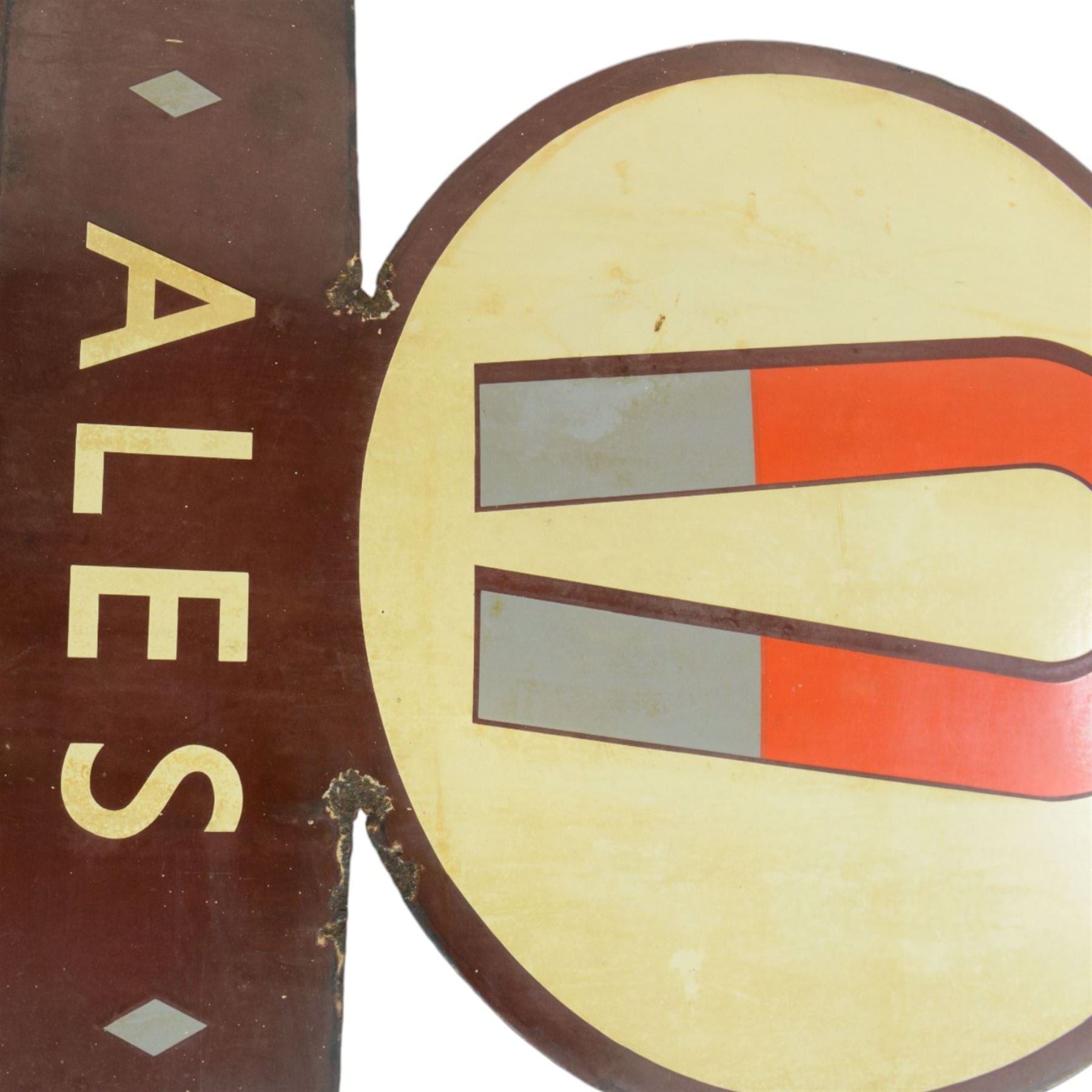 Magnet Ales enamel advertising sign, H117cm, W76cm