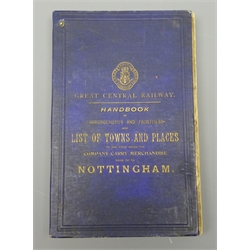  Great Central Railway - 'Handbook of Arrangements & Facilities and List of Towns and Places to and from which The Company Carry Merchandise from or to Nottingham' 1st January 1902, blue cloth gilt pp253  