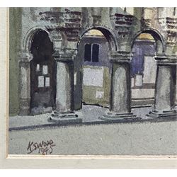 Karl Salsbury Wood (British 1888-1958): Exeter Scenes, set three watercolours signed, two dated 1945, 23cm x 16cm (3) (unframed)