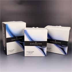 Dartington Crystal Charlotte suite for six, comprising wine, flutes, goblets and water glasses, all with boxes 