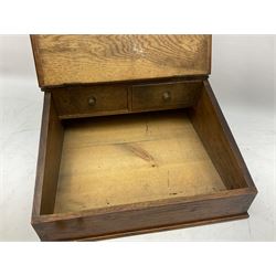 Wooden writing box together with two brass seals, Cabouchon ballpoint pen in box and a twenty eight years calendar 