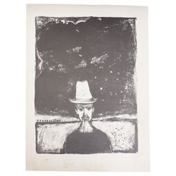 John Gilbey Bowles (British 1929-2011): 'Portrait of a Boy' 'Nude' and Man Wearing a Hat, set of two colour lithographs with one monochrome unsigned 64cm x 46cm (3) (unframed)
Notes: the boy and nude were exhibited at the Victoria & Albert museum, with the former being acquired for the permanent collection