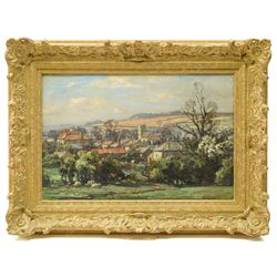 Owen Bowen (Staithes Group 1873-1967): Collingham Bridge Near Wetherby - West Yorkshire, oil on canvas signed and dated '28, 40cm x 60cm