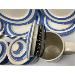 TG Green Cornish kitchen ware, to include coffee pot, pint milk jug, nine storage jars for various items, four dinner plates, etc (25)