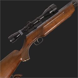 Weihrauch HW35 Export .22 air rifle, serial number 668937, with Hunter 6x40 scope attached 