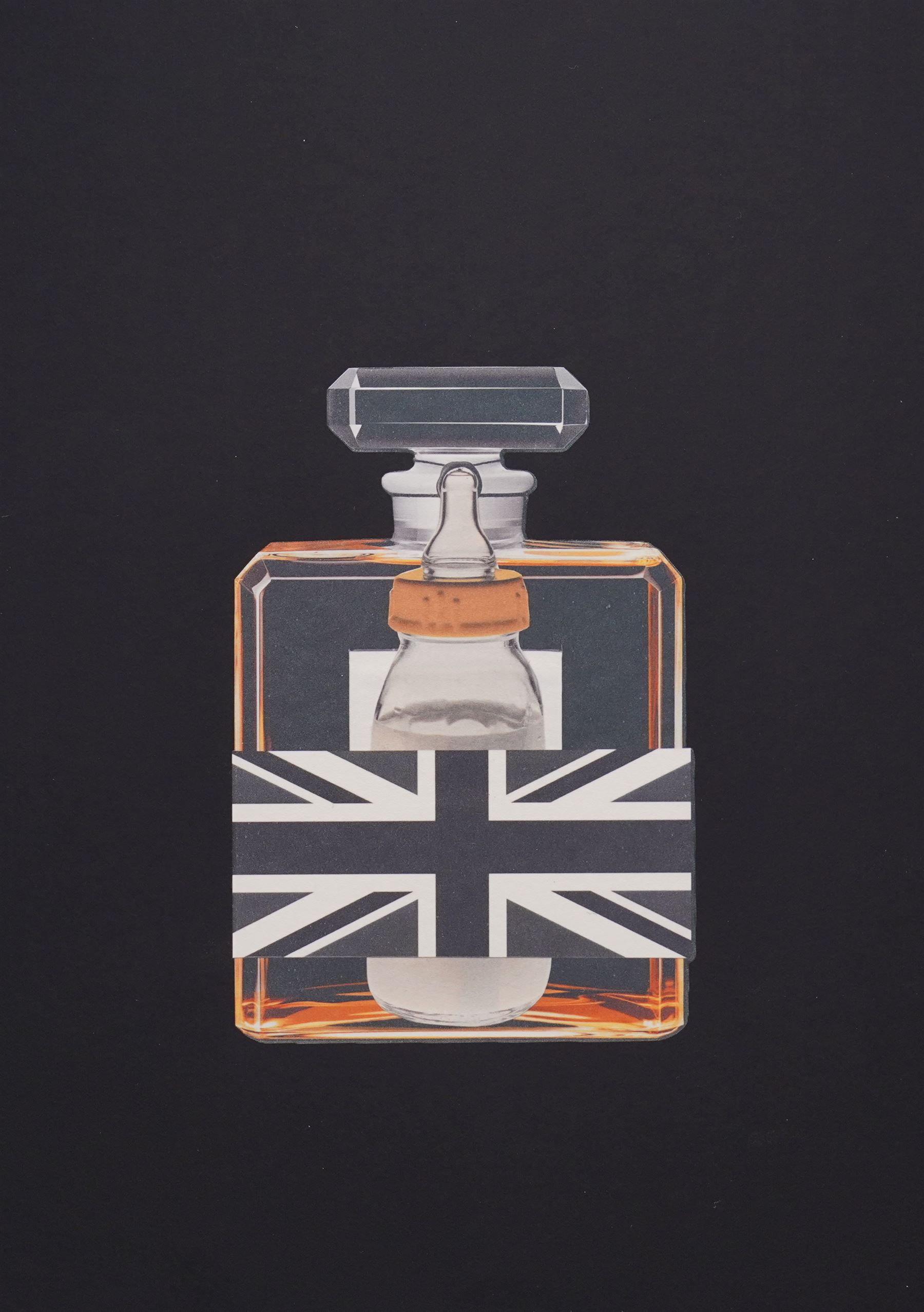 Judy Blame (British 1960-2018): 'Baby's Bottle' digital archive print colour silkscreen signed and numbered 1/50 in pencil 40cm x 30cm (unframed)