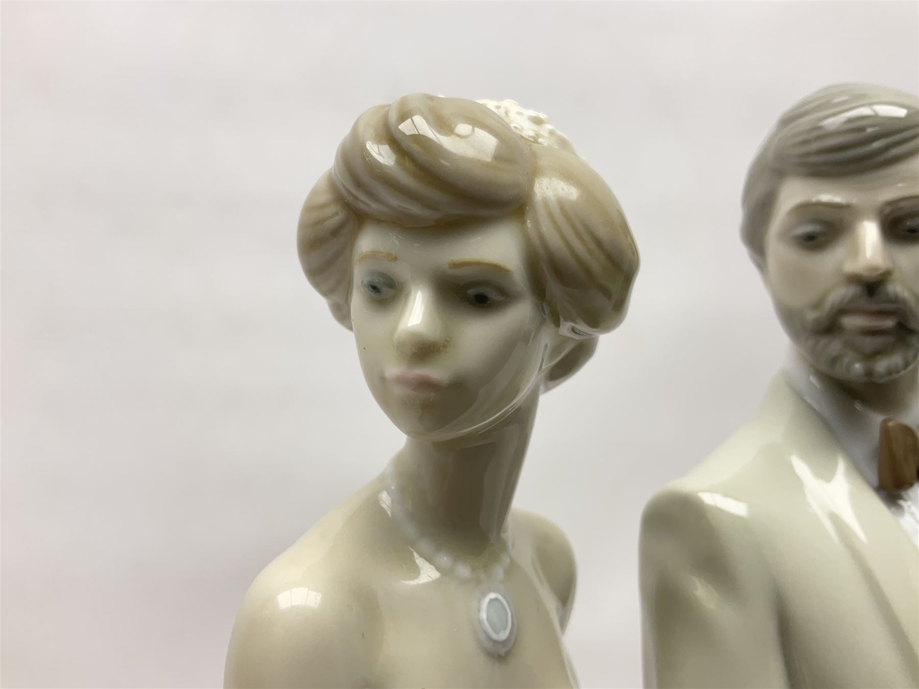 Lladro figure, An Evening Out, modelled as a man and women in evening dress, no 5540, year issued 1988, year retired 1991, H32cm