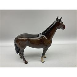 Collection of Beswick bay horses to include Shetland pony, The Winner no.2421, foals etc all stamped beneath (14)
