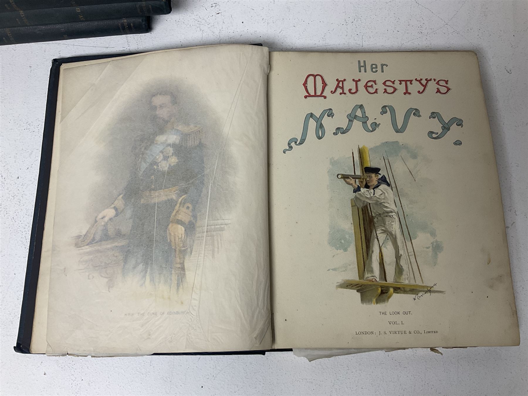 Charles Rathbone Low: Her Majesty's Navy, including its Deeds and Battles', five vols of six., pub J.S. Virtue & Co., London, 1890 (5)