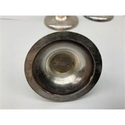 Wilson Line of Hull - five graduated ceramic jugs by Weatherby, Adams and Crown Ducal, largest H22cm, sets of six port and liqueur glasses, four silver plated menu holders and glass ashtray (22)  