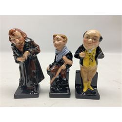 Sixteen Royal Doulton Charles Dickens figures, to include Oliver Twist, Fat Boy, Fagan, Stiggins etc, all with printed marks beneath