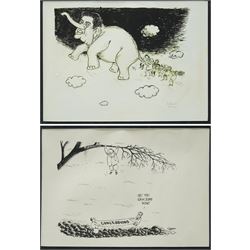 W R Wijesoma (Sri Lankan 1925-2006): Political Satire and 'Separatism & Concessions', pair...