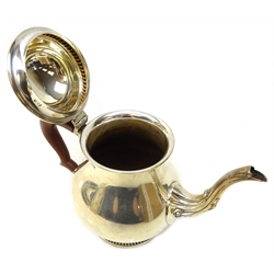  Silver teapot by Walker & Hall Birmingham 1964 approx 18oz gross  