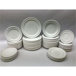 Mid 20th century Laveno part tea and dinner service, to include covered twin handled tureen, twelve dinner plates, fourteen teacups and saucers, two teapots, two milk jugs etc (67)   