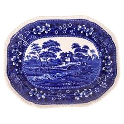 Spode Tower pattern graduating set of three platters, largest L44cm D35cm 
