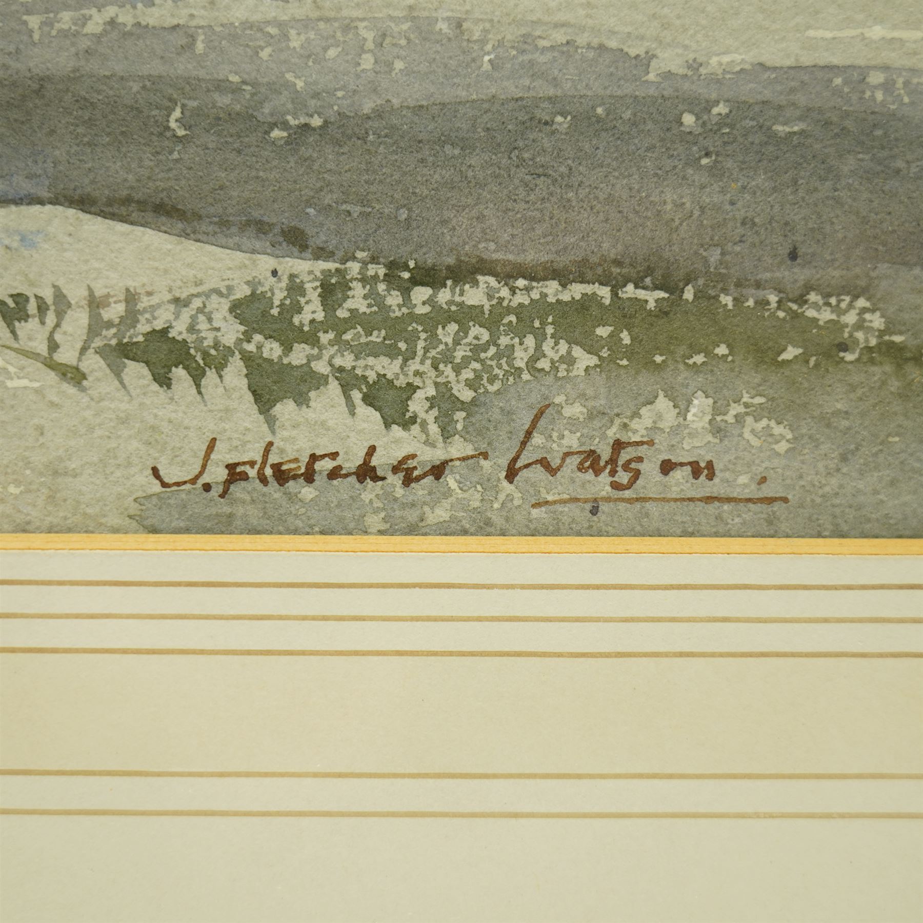 James Fletcher-Watson (British 1913-2004): 'Windrush Mill Gloucestershire' and 'First Sign of Spring', pair watercolours signed, inscribed verso 35cm x 52cm; Alastair S Paterson (British 20th century): Wintry Tree, watercolour signed 37cm x 54cm (3)