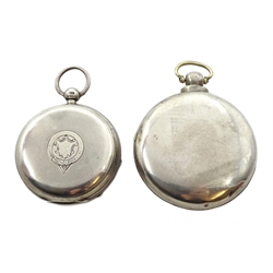 Victorian silver pair cased pocket watch by Maughan Beverley, case by Robert John Pike, London 1873 and a silver  pocket watch by Richard Grunert Beverley, case by The Lancashire Watch Co Ltd, Chester 1894
