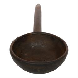 Welsh carved cawl spoon, L40cm