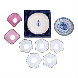 Coalport Roaring Twenties figure 'Sadie', boxed, Minton Brocade plate, wooden box with key, commemorative coins and other collectables