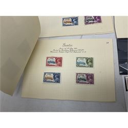 King George V 1910-1935 Silver Jubilee stamps, including Antigua, Basutoland, Cayman Islands, Fiji, Nyasaland, Jamaica, St Helena, Seychelles, Swaziland, St Lucia, British Guiana etc, housed on pages and stockcards 
