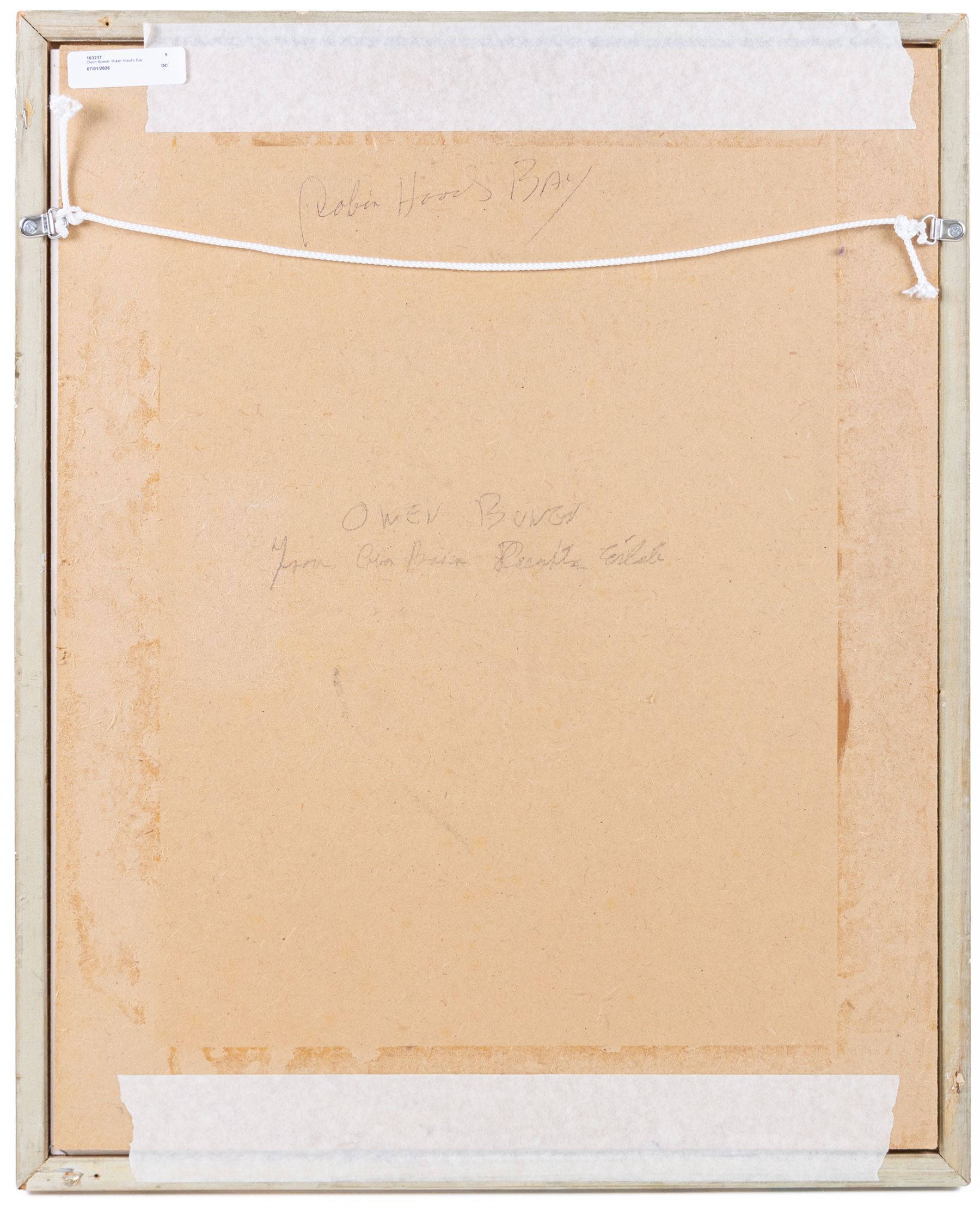 Owen Bowen (Staithes Group 1873-1967): Silver Street looking to Cliff Street 'Robin Hood's Bay', watercolour signed, titled verso 37cm x 27cm 
Provenance: from the artist's estate, inscribed verso