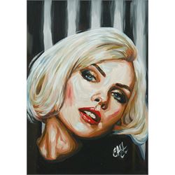 E A Chernenko (Ukrainian contemporary): Debbie Harry (Blondie) - Pop Art, acrylic on paper...