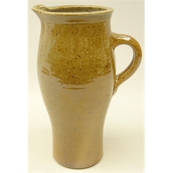  Mick Casson (British 1925-2003): salt glaze stoneware jug, impressed mark, H26cm   