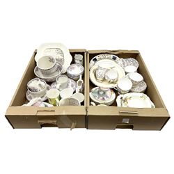 Shelley bowl, TG Green measuring jug, Villeroy & Boch sauce boat and stand, Burleigh Asiatic Pheasants plum cow creamer, cylindrical vase, mugs, bowls, jug etc, Spode 'Full Cry' The Hunt plate, Spode Ladybird mugs, Portmeirion, Meakin, Carlton China, teawares, ceramics etc