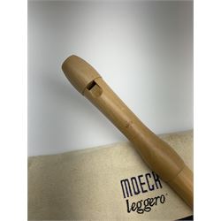 Moeck Flauto Leggero Barock Tenor 242L three-piece maple recorder, in carrying pouch
