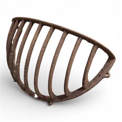 Pair of large 19th century cast iron hay racks