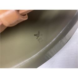 Two 1960s East Block Soviet style helmets - Czechoslovakian and Russian; both with liners (2)