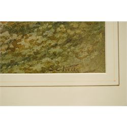 Samuel Edward Kelly (British 1862-1935): Dorset Coast - Baddacombe Beach Torquay, watercolour signed, titled on the mount 25cm x 36.5cm
