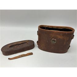 WW2 Air Ministry pair of 6x binoculars by Watson-Baker Co. Ltd, model no. G.E./293, dated 1943, serial no.8568, in similarly marked calf leather carrying case