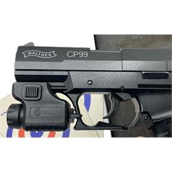 Walther CP99 4.5mm / .177 pistol, cased, with Crosman laser sight